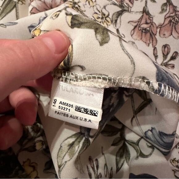 MISA Los Angeles Amal Multicolor Floral Off the Shoulder Ruffle Mini Dress Sz XS - Picture 8 of 12